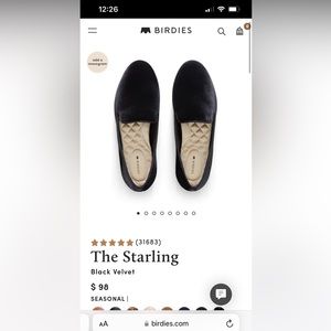 Starling birdies - black velvet size 8 (brand new still in box)